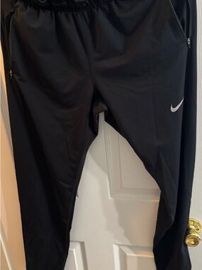Nike Black Jogger Sweatpants with Silver Swoosh